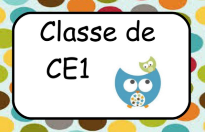 Bienvenue en classe de CE1